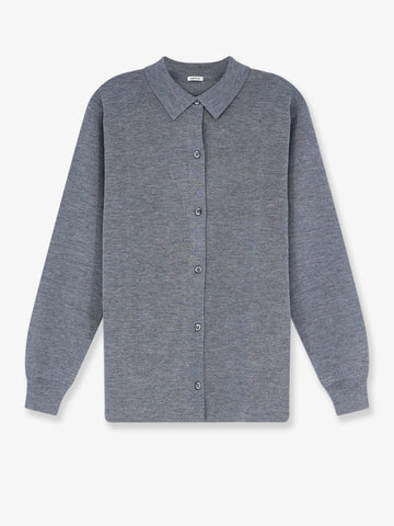 ASPESI - Virgin wool cardigan Grey