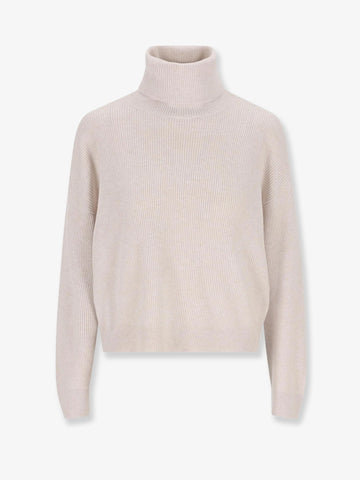 Virgin wool, cashmere and silk turtleneck