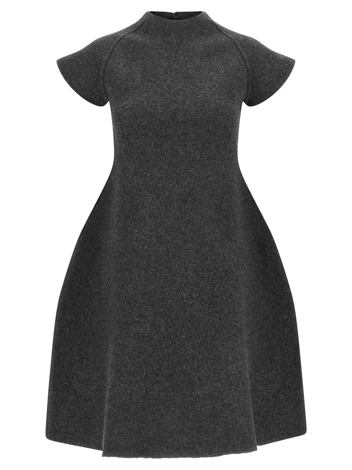JIL SANDER - Virgin wool dress gray