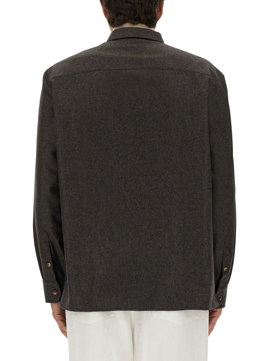 VIRGIN WOOL FLANNEL OVERSHIRT