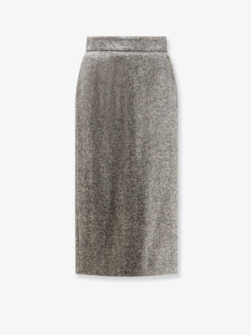 Virgin wool midi pencil skirt