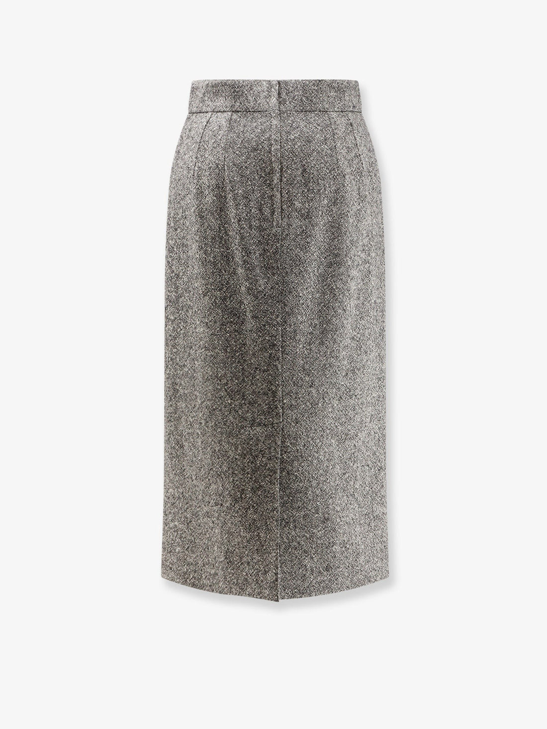 Virgin wool midi pencil skirt