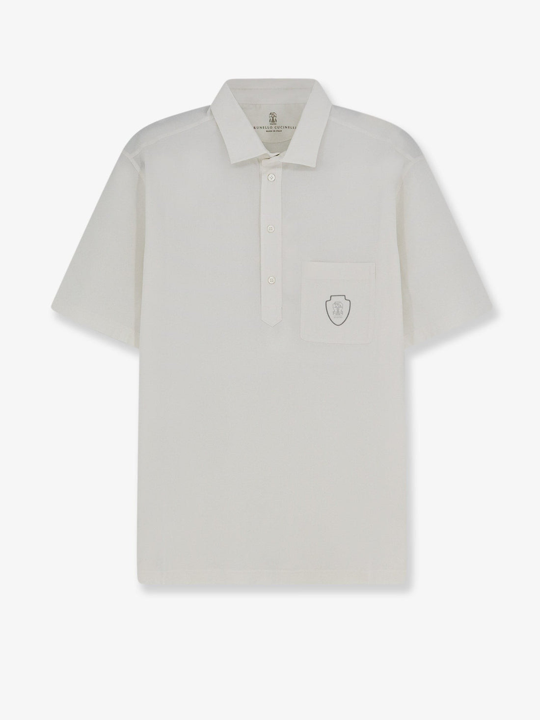 Brunello Cucinelli Brunello Cucinelli - Virgin wool polo shirt with front logo patch