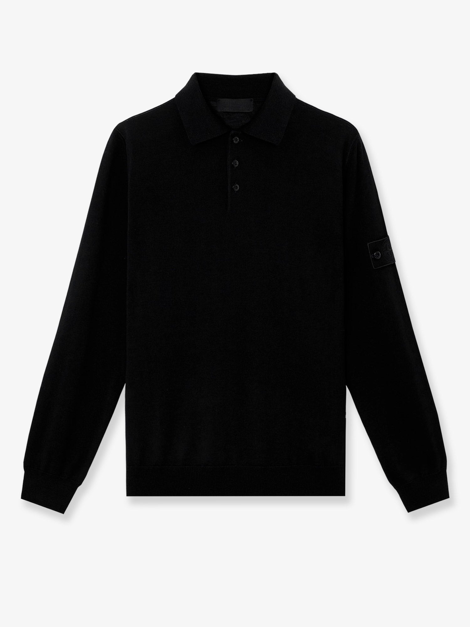 Virgin wool polo sweater