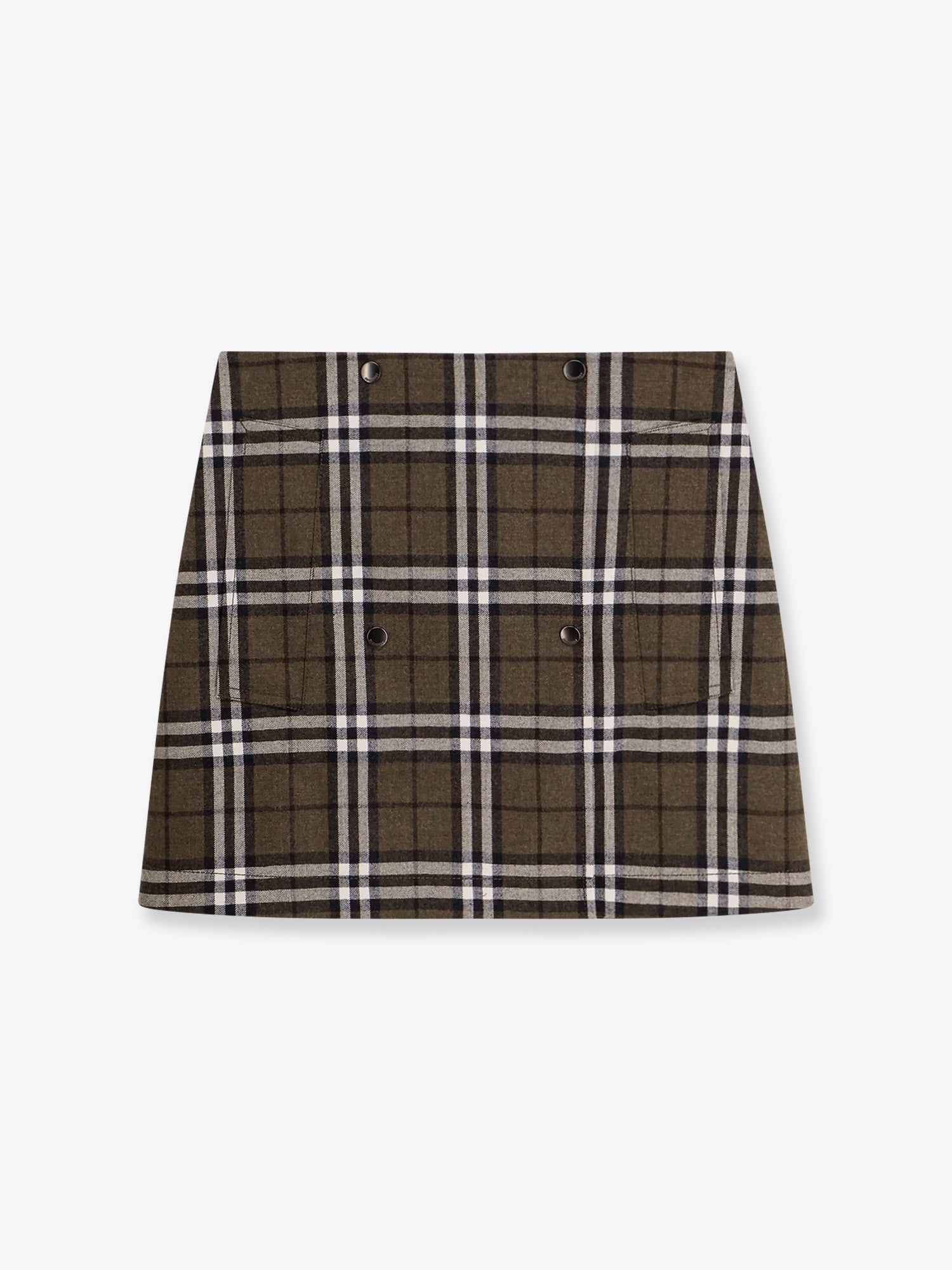Virgin wool skirt with Burberry Check print