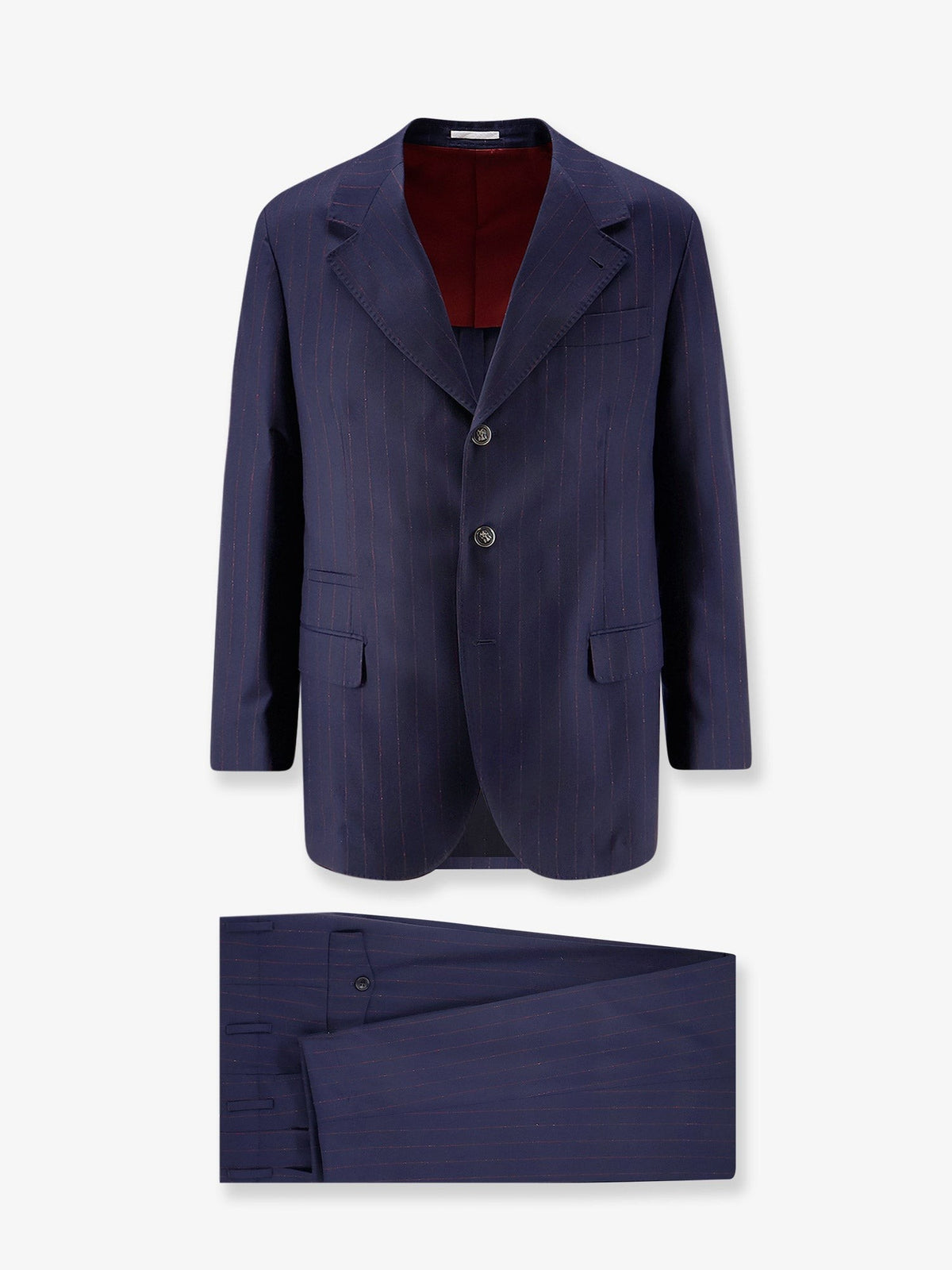 Brunello Cucinelli - Virgin wool suit with pinstripe pattern