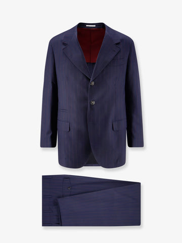 Brunello Cucinelli - Virgin wool suit with pinstripe pattern