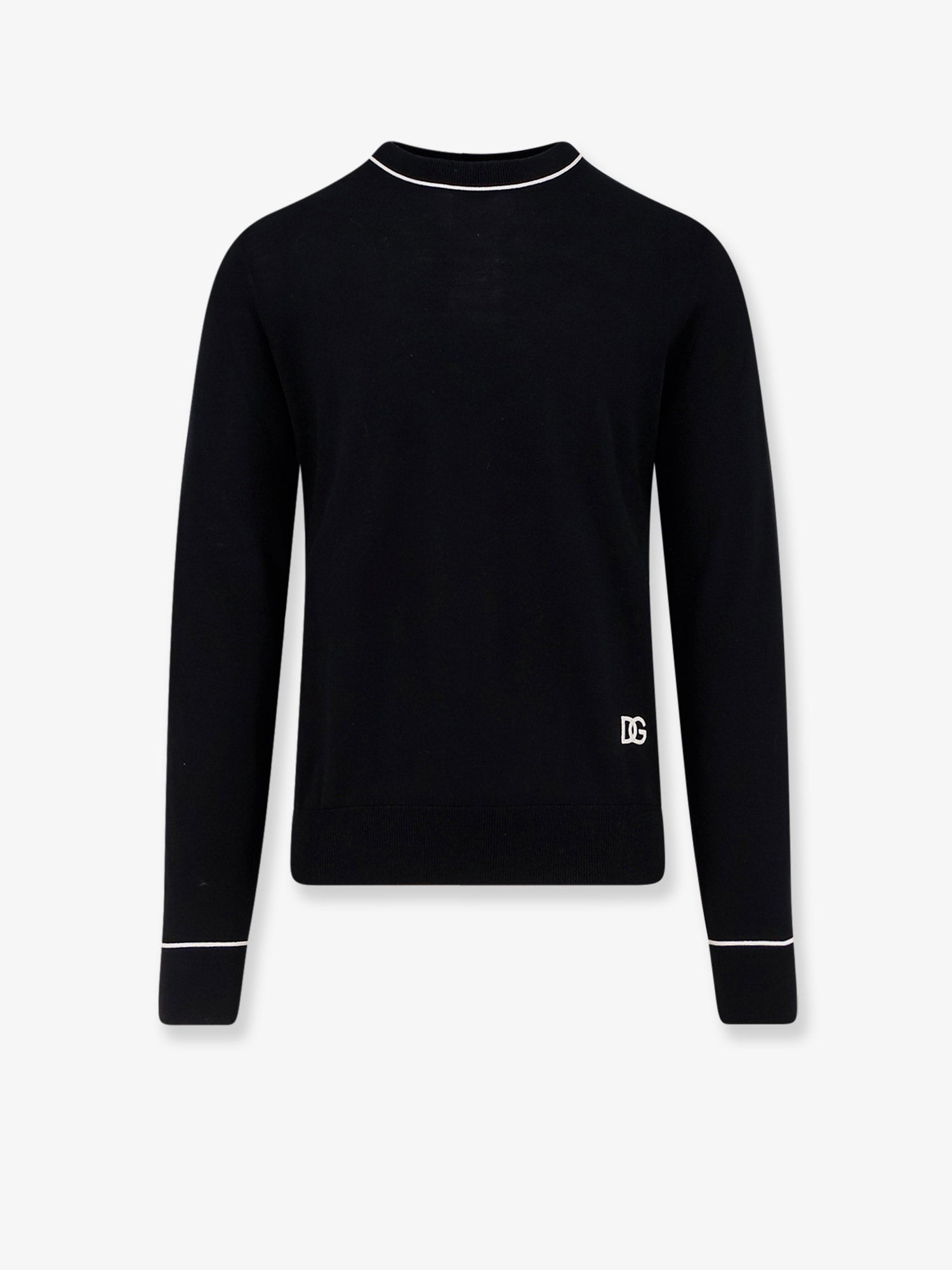 Dolce & Gabbana Virgin wool sweater with embroidered DG logo