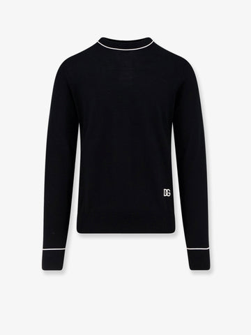 Dolce & Gabbana Virgin wool sweater with embroidered DG logo
