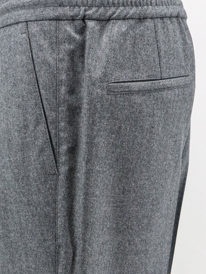 Brunello Cucinelli Brunello Cucinelli - Virgin wool trousers with adjustable drawstring