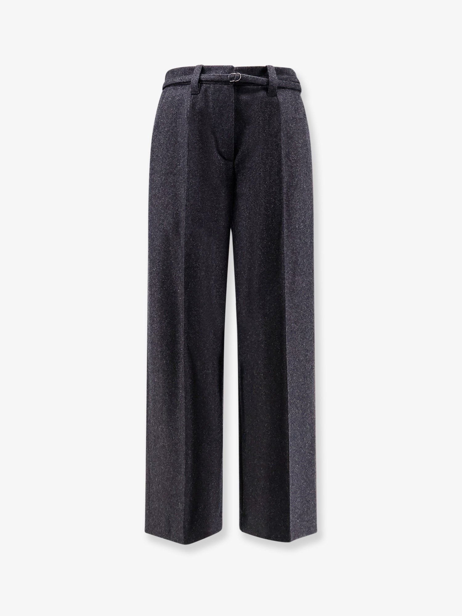 Virgin wool trousers with belt