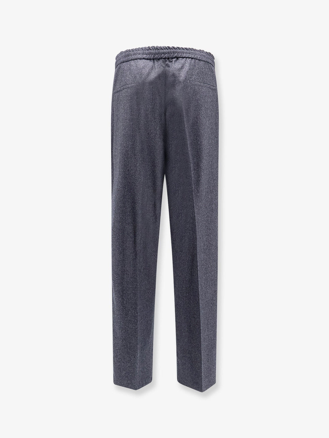 Virgin wool trousers with drawstring