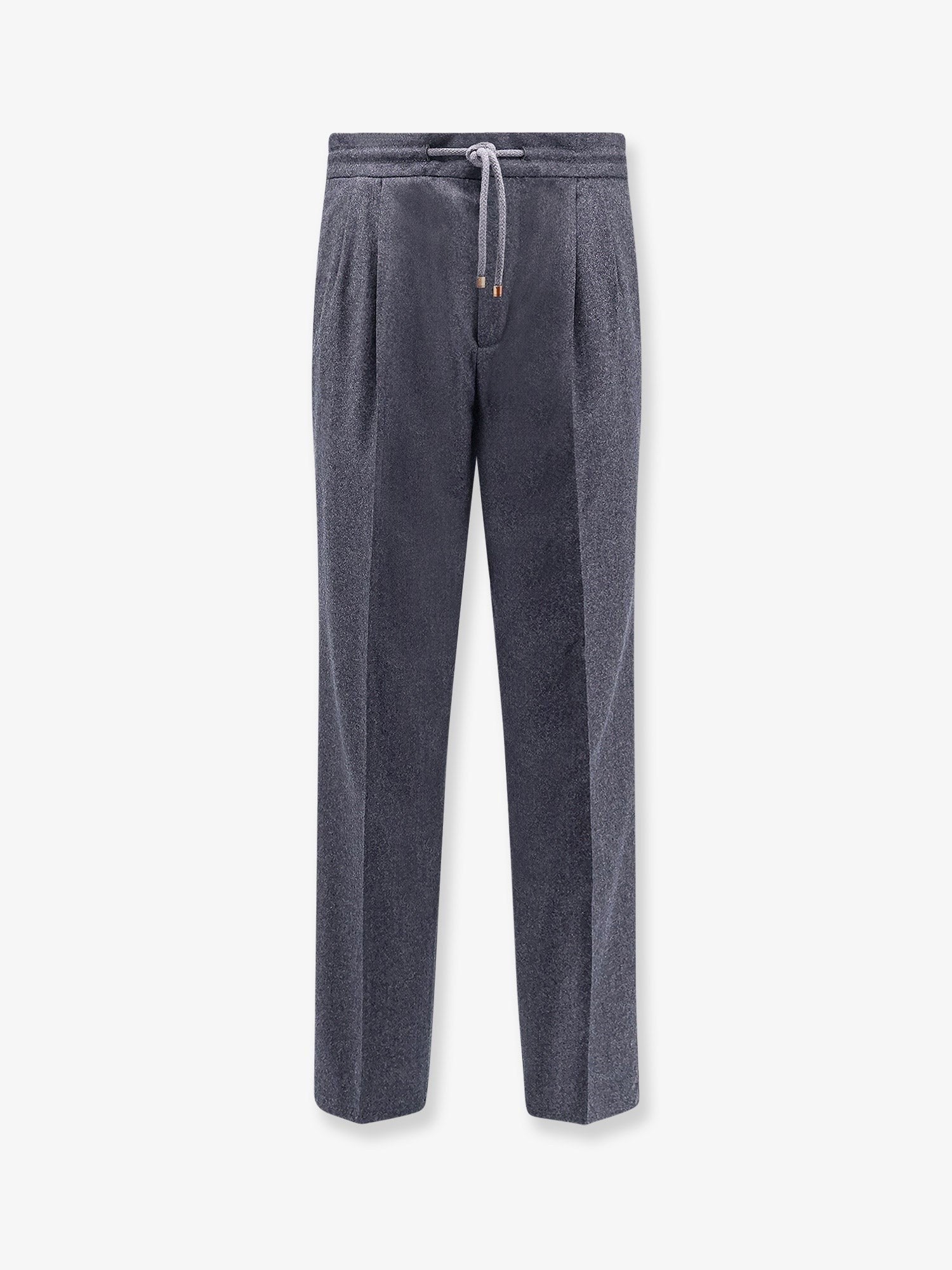 Virgin wool trousers with drawstring