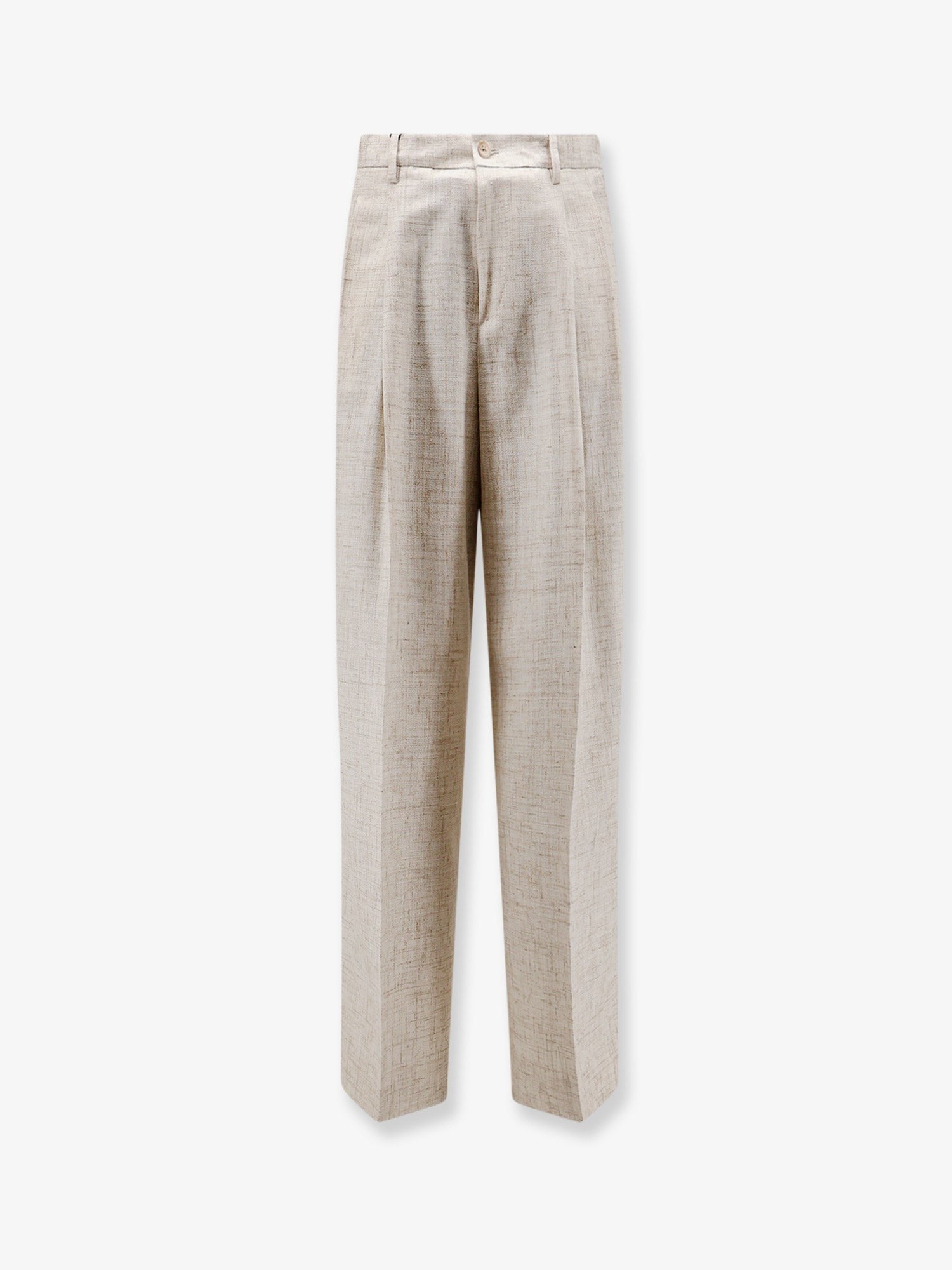 Dolce & Gabbana Viscose and linen blend trousers with tweed effect