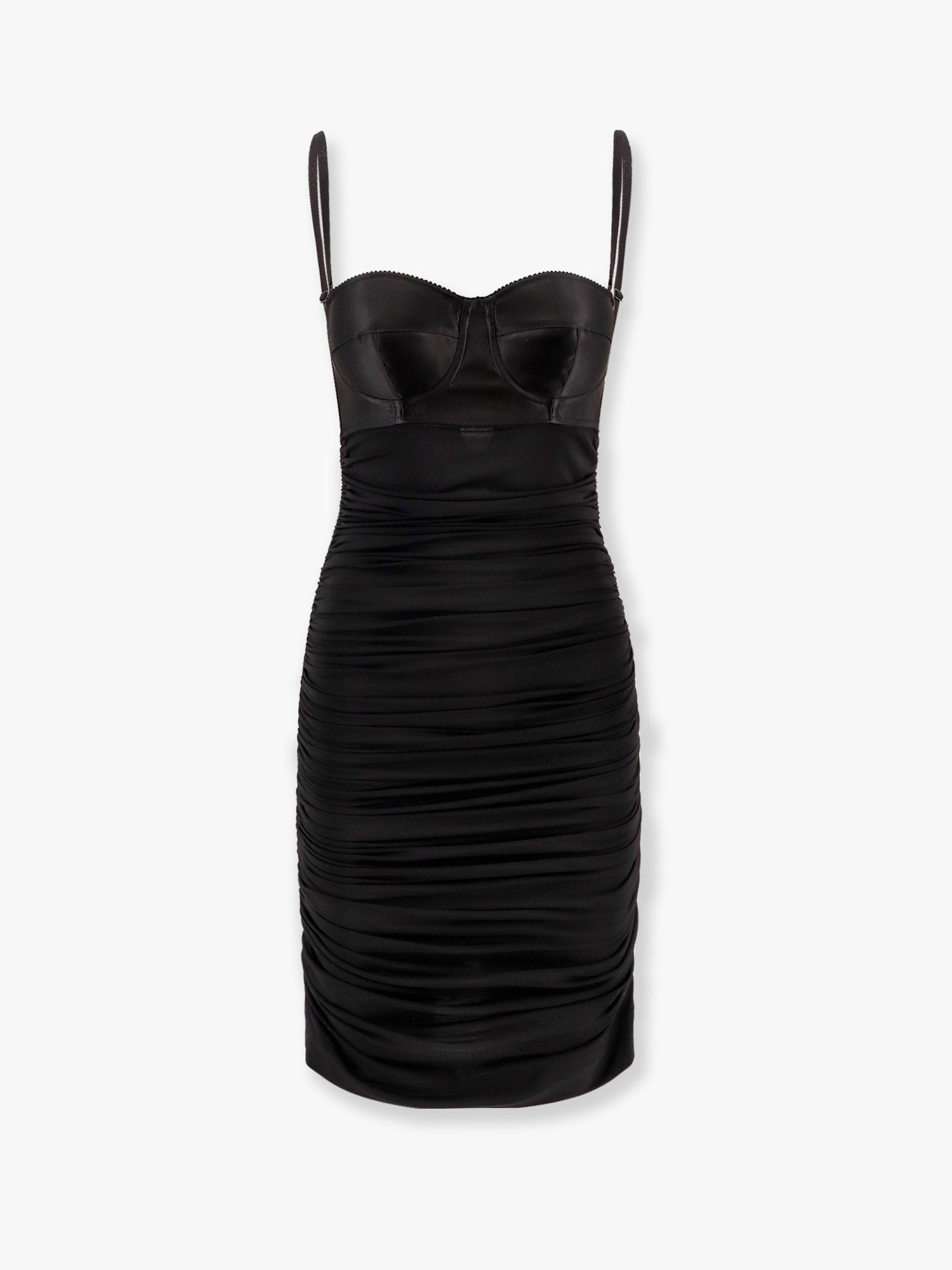Viscose blend dress with bra detail