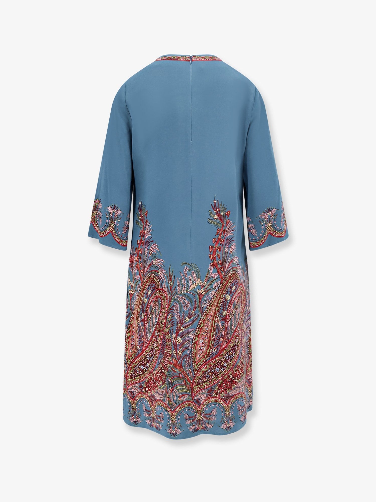 Viscose blend dress with iconic print