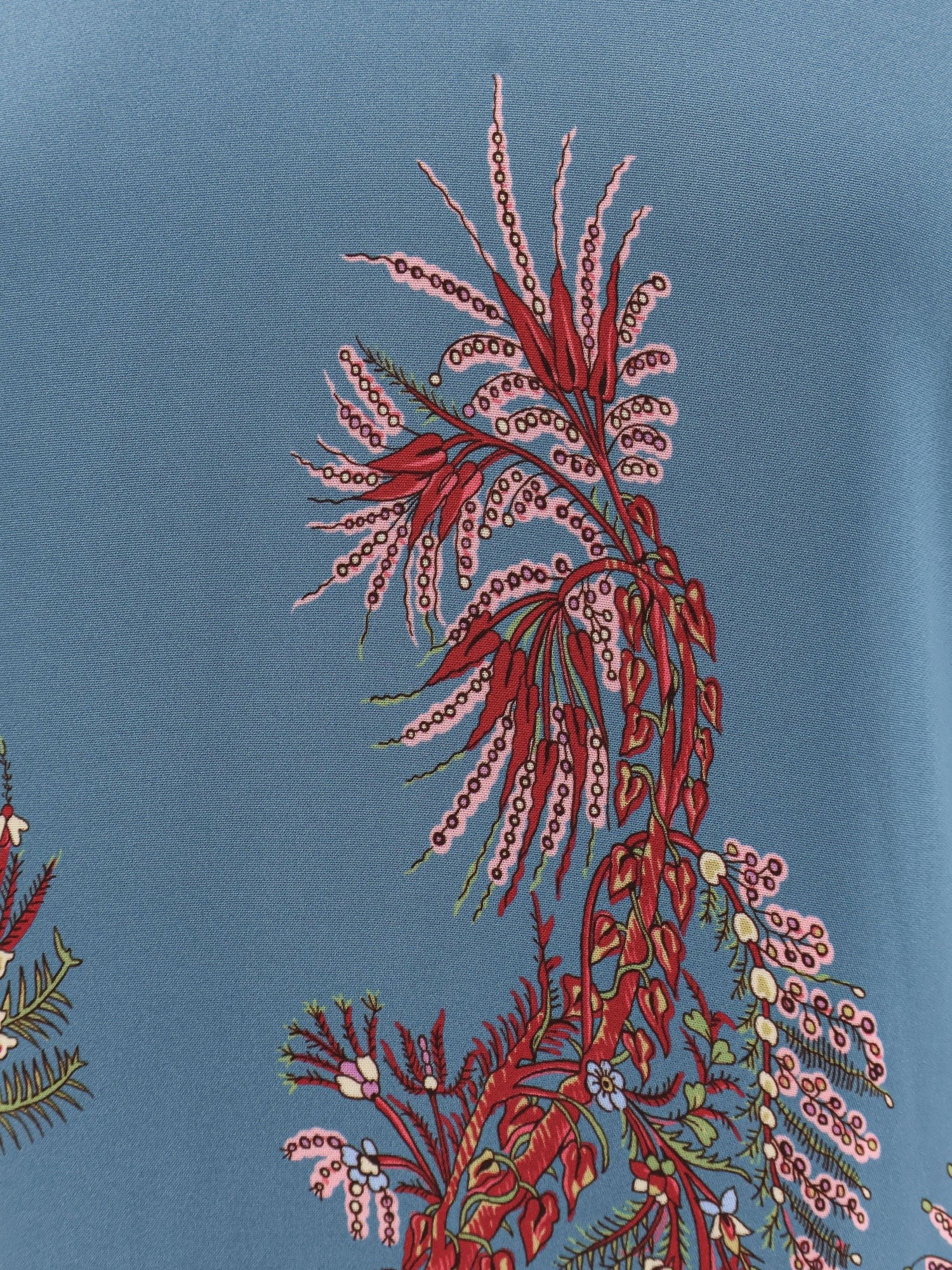 Viscose blend dress with iconic print