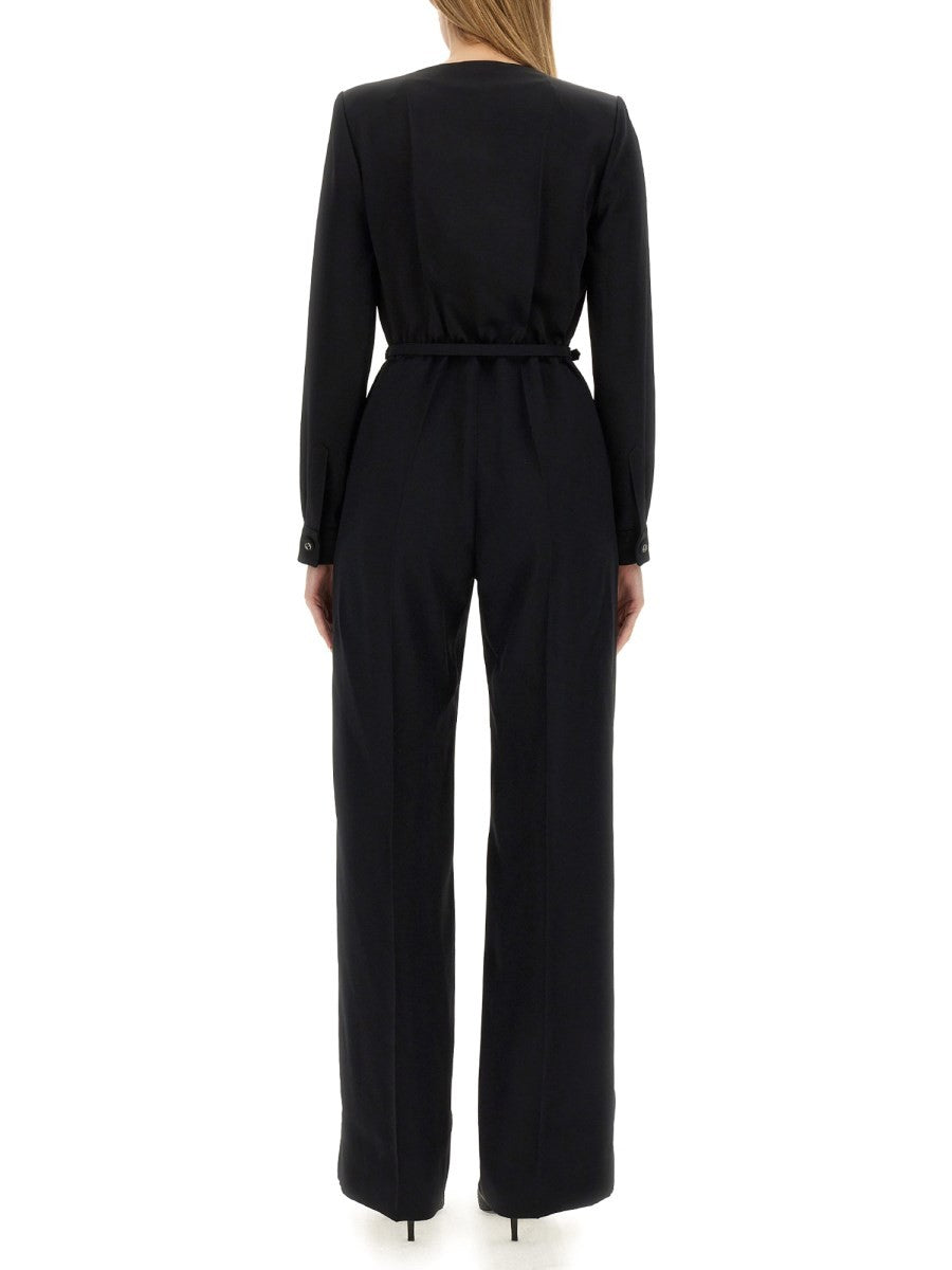 VISCOSE JUMPSUIT WITH BELT