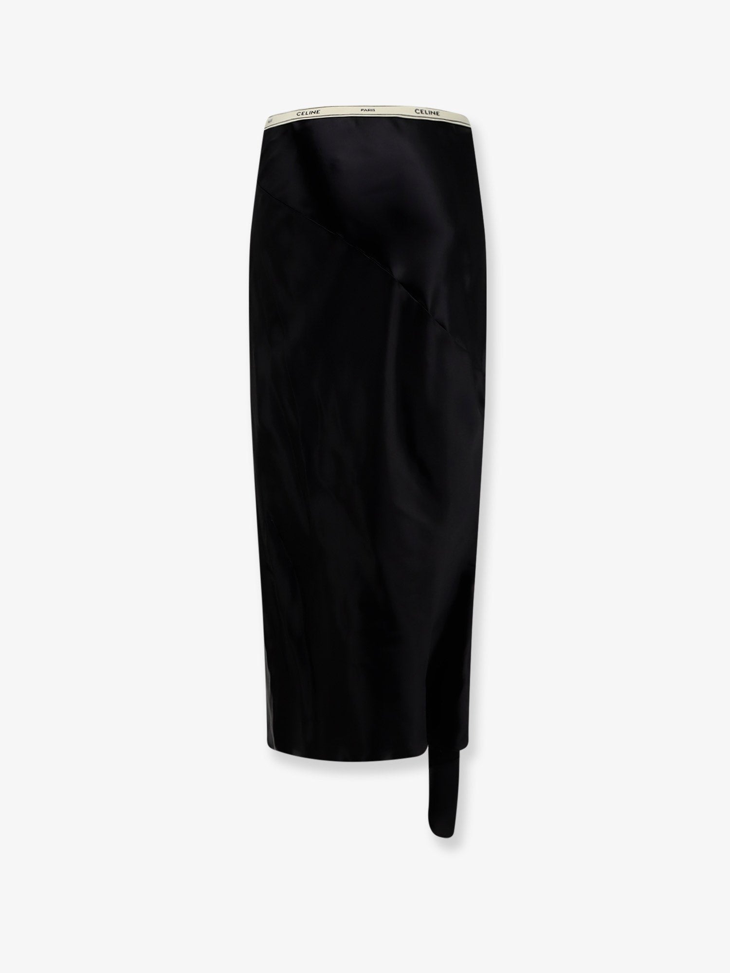 Celine - Viscose satin midi skirt viscose-satin-midi-skirt