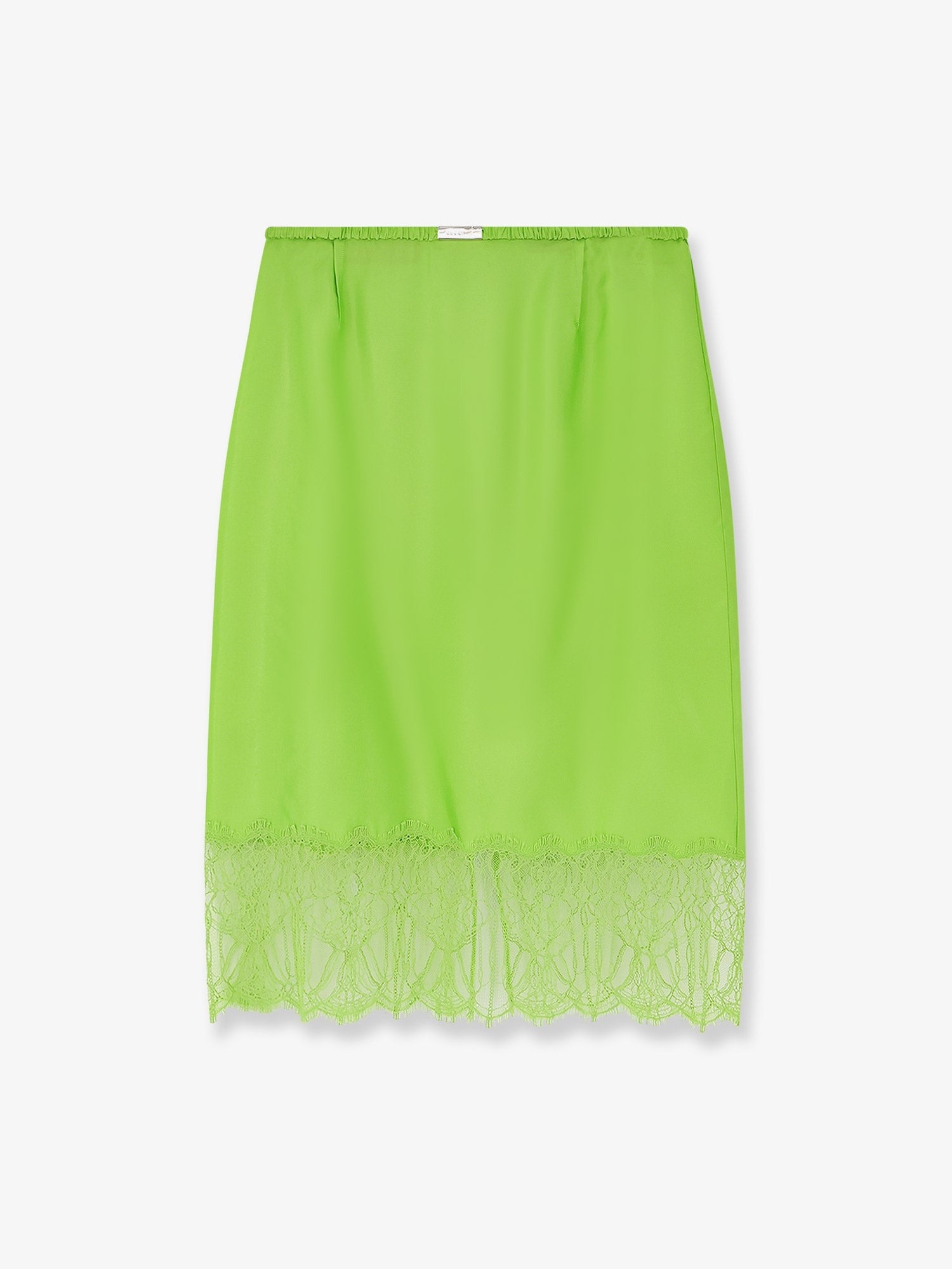 Viscose skirt with floral lace