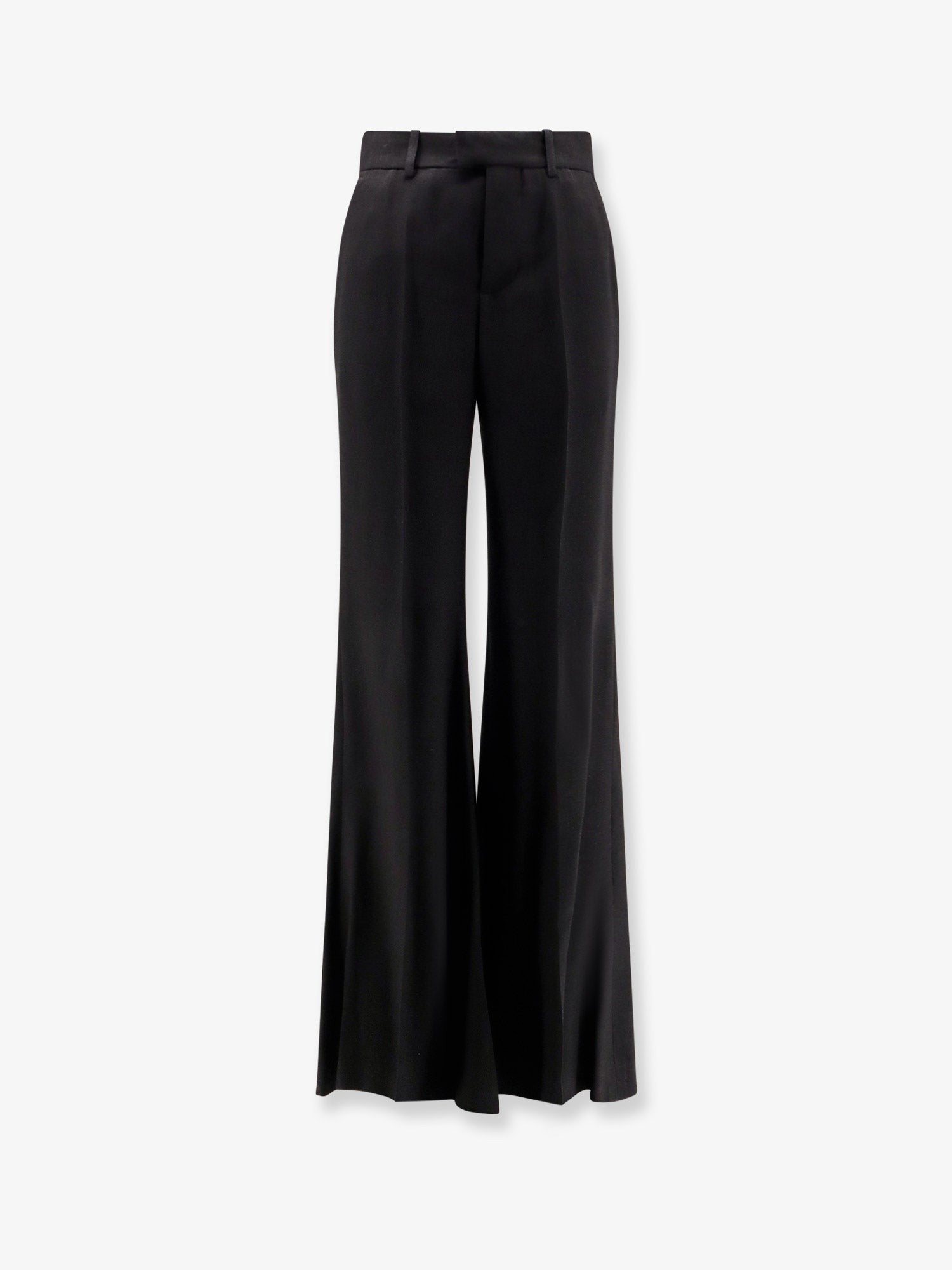 Viscose trousers with flared bottom