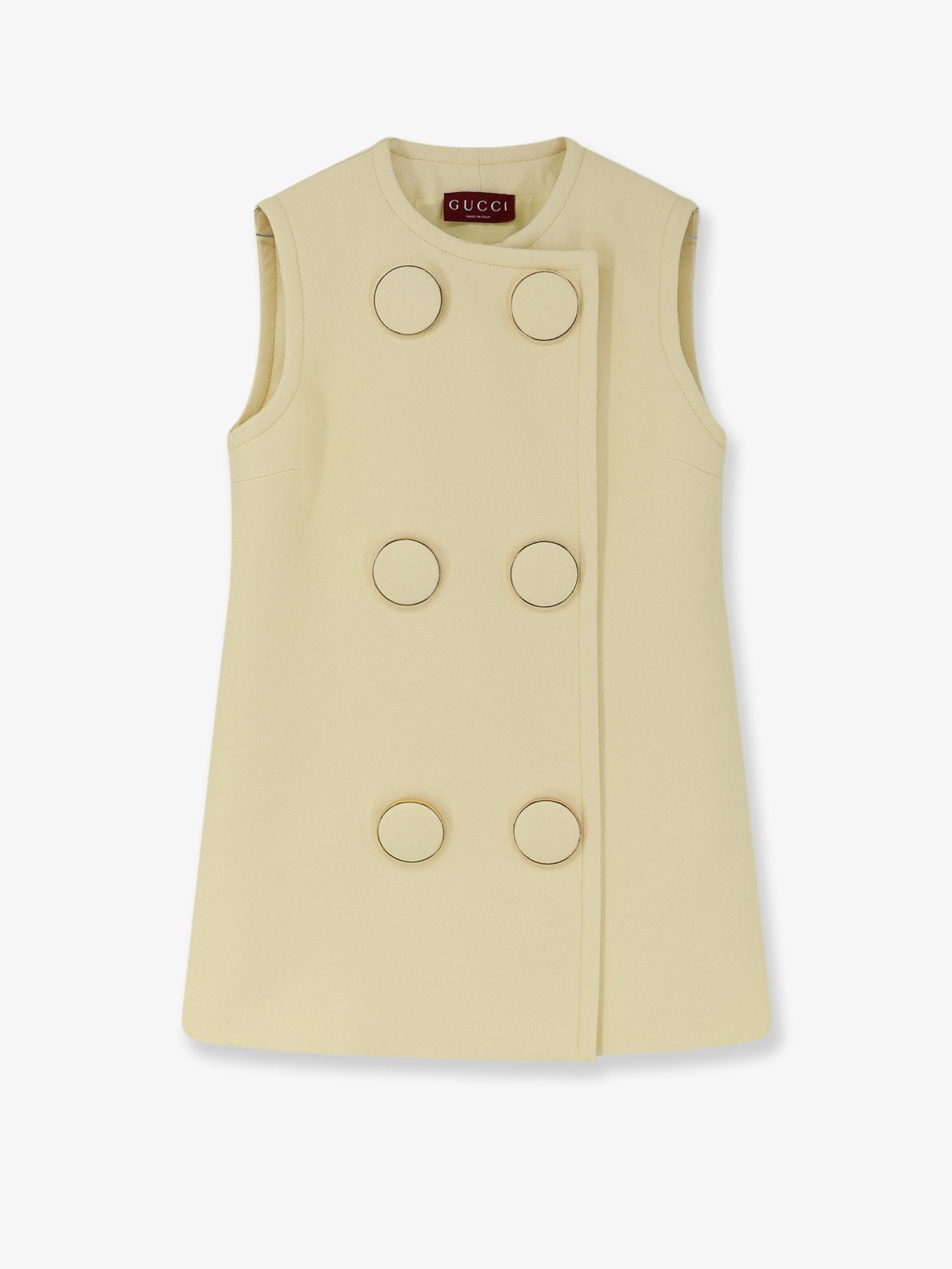 Viscose vest with maxi buttons