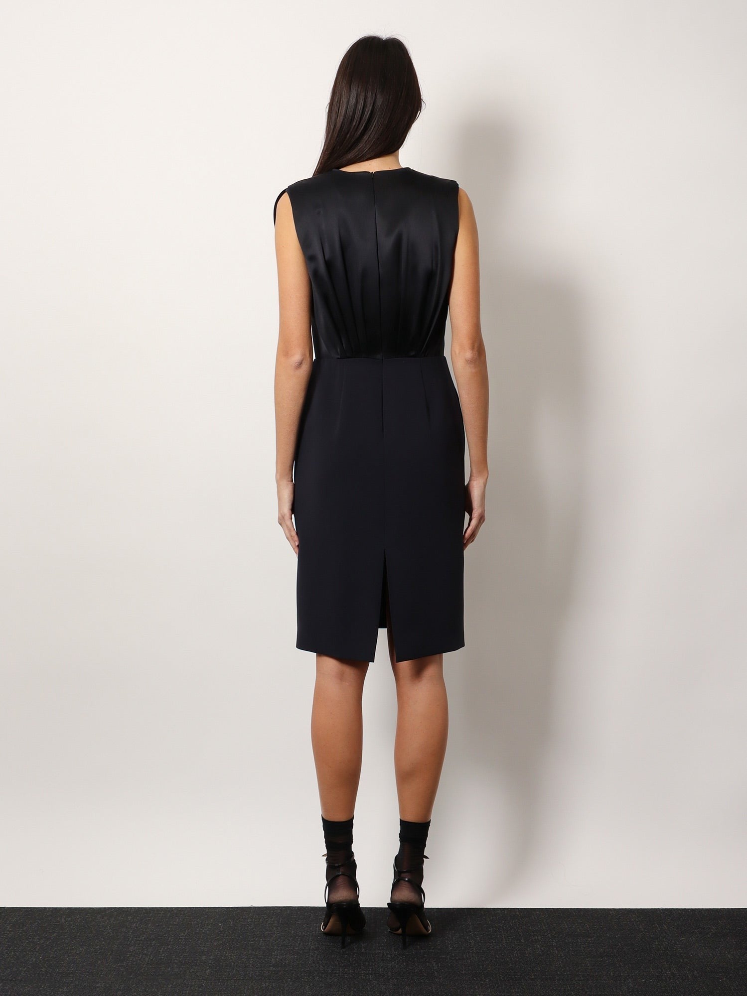 Vittor midi dress with silk insert