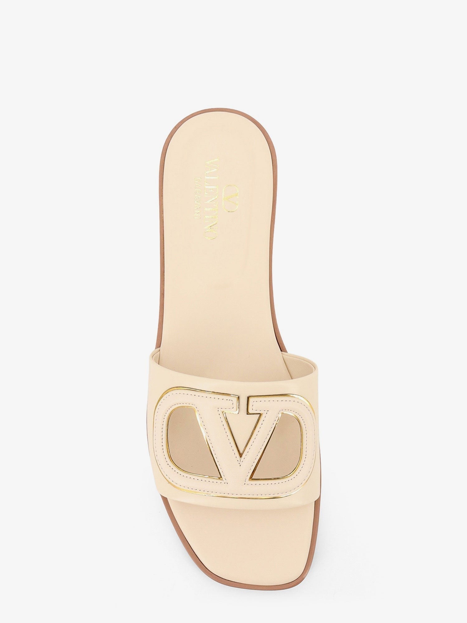 Vlogo cut-out leather slides