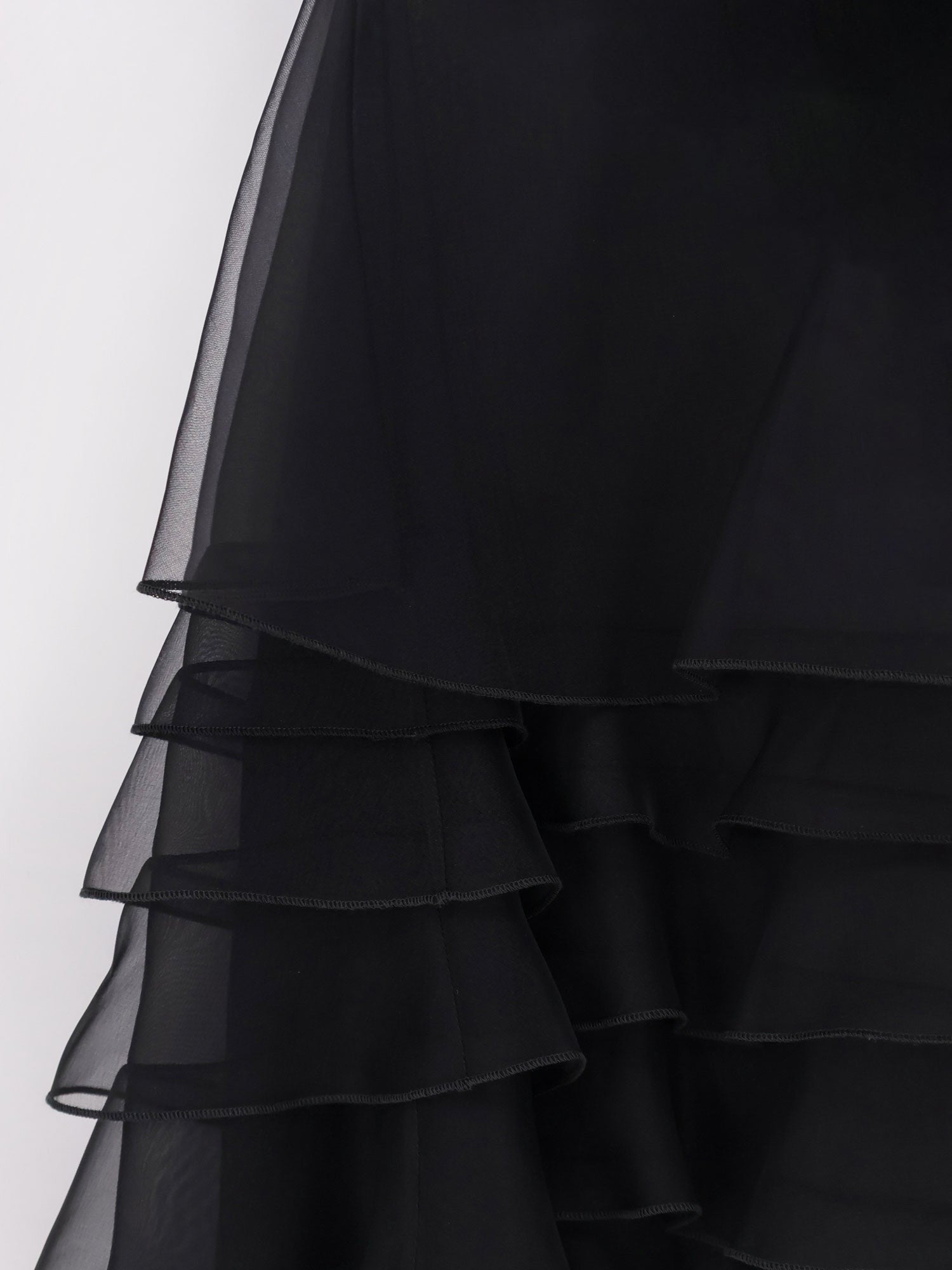 Voile ruffle skirt