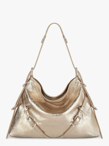 Voyou metallized leather shoulder bag voyou-metallized-leather-shoulder-bag