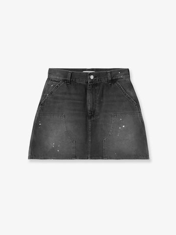 Carhartt Wip - W'Maeve Double Knee black denim skirt
