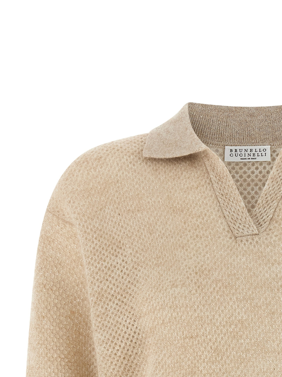 Brunello Cucinelli - Waffle processing polo shirt