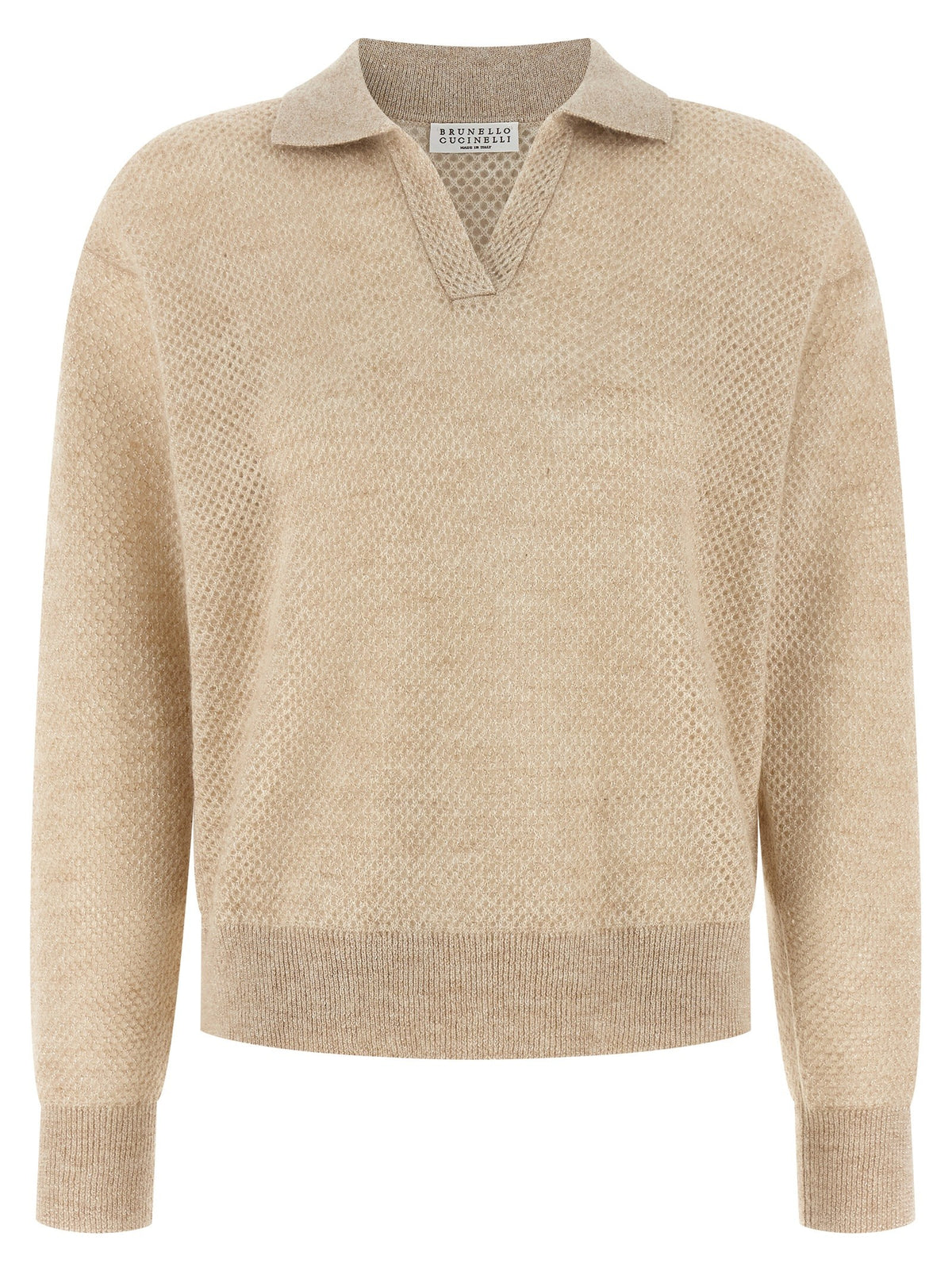 Brunello Cucinelli - Waffle processing polo shirt