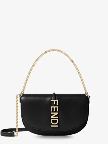 Wallet on Chain Fendigraphy leather shoulder bag