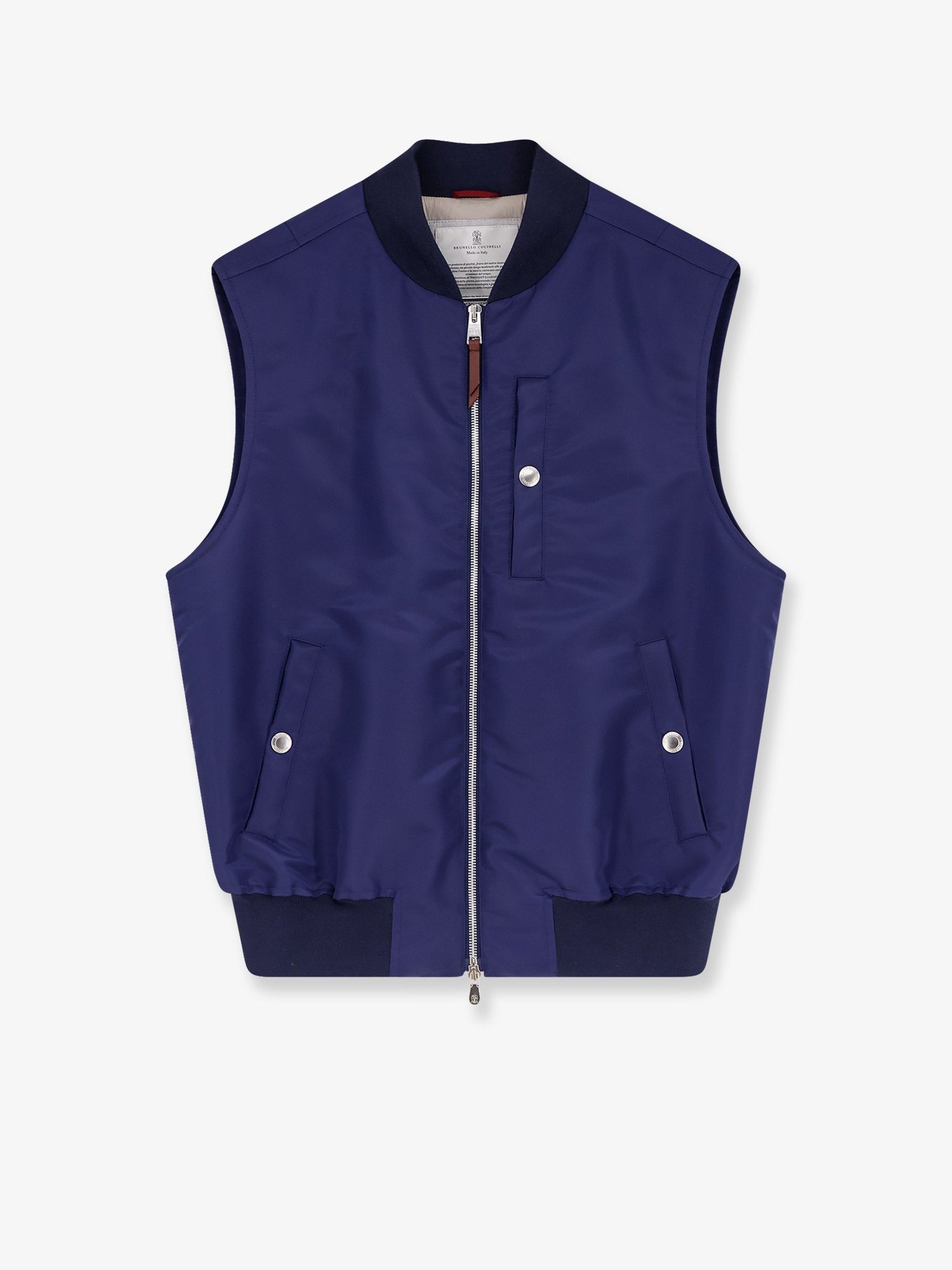 Water-repellent nylon sleeveless jacket