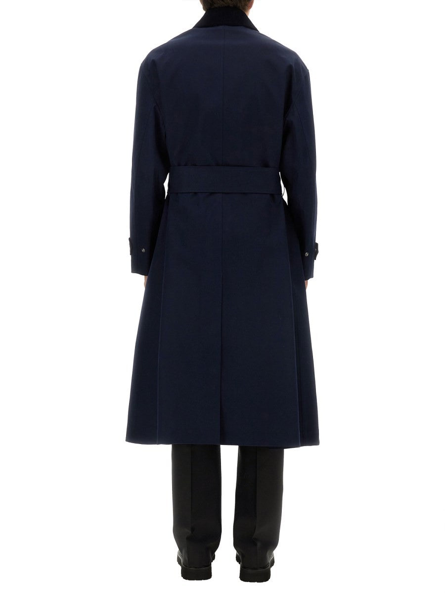 AMI PARIS - Waterproof Belted Coat - Blue - Unisex waterproof-coat-with-belt