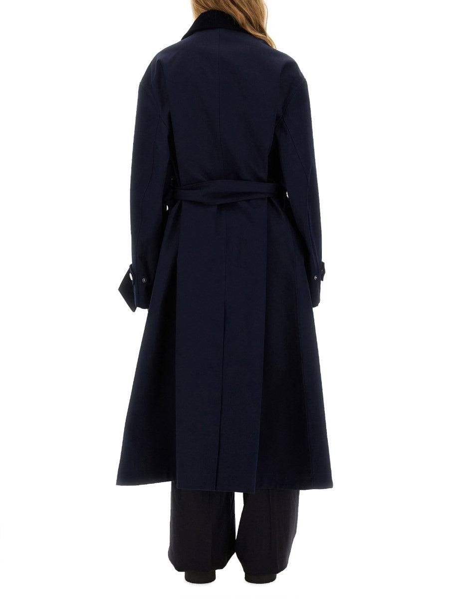 AMI PARIS - Waterproof Belted Coat - Blue - Unisex