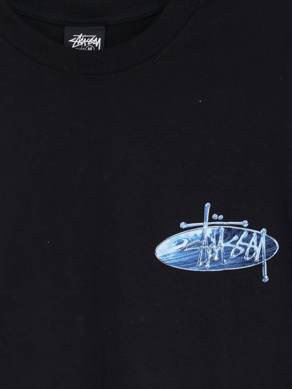 STUSSY STUSSY - Wave Oval cotton t-shirt