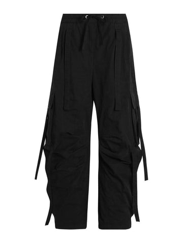 WAXED FAILLE CARGO PANTS