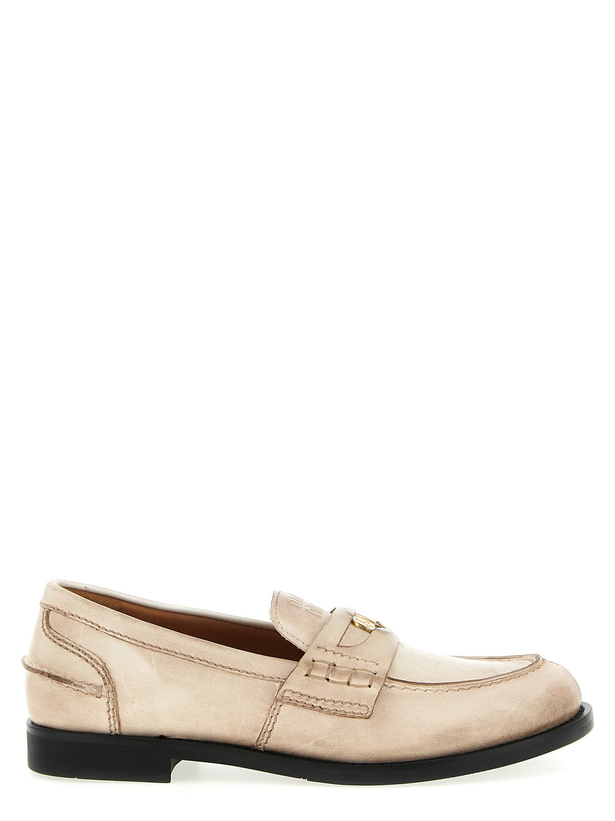 Miu Miu - Waxed leather loafers