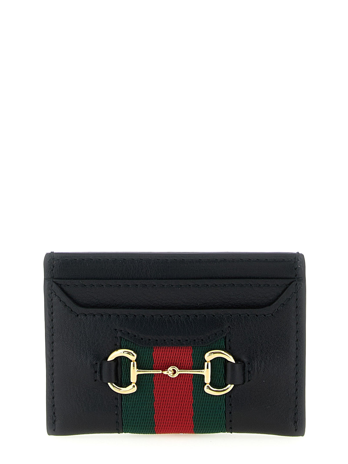 Gucci - 'Web Horsebit Gucci' card holder