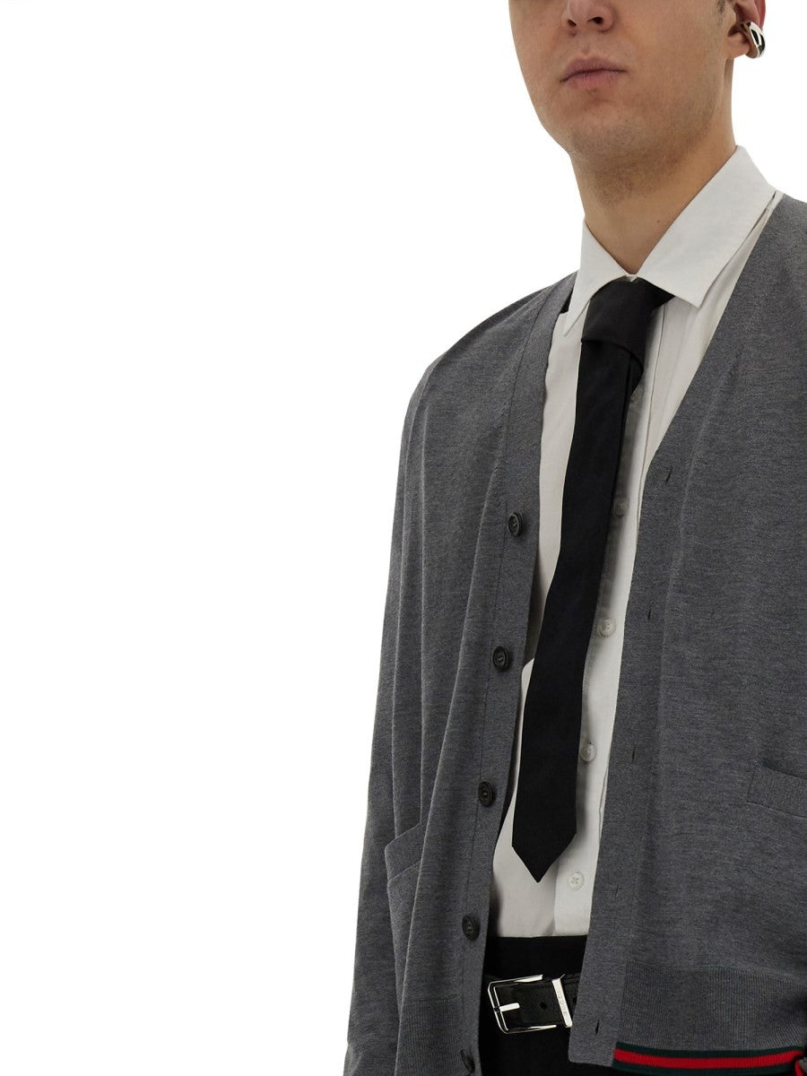 WEB PATTERN CARDIGAN