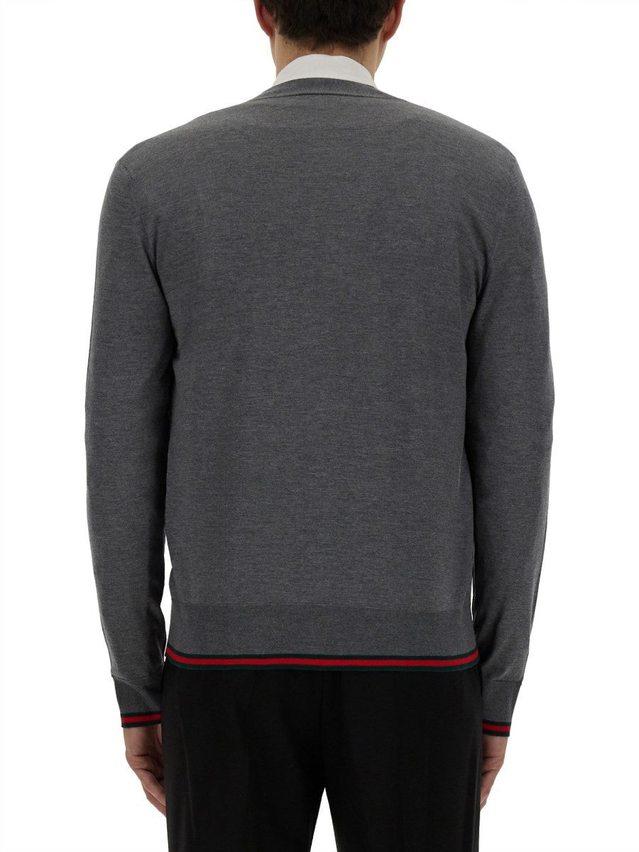 WEB PATTERN CARDIGAN