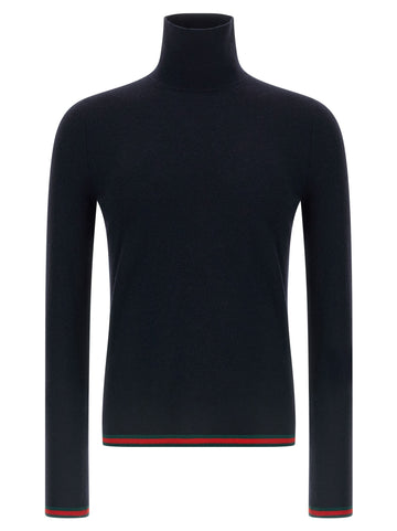 Gucci - Web Ribbon Mesh Blue XXL