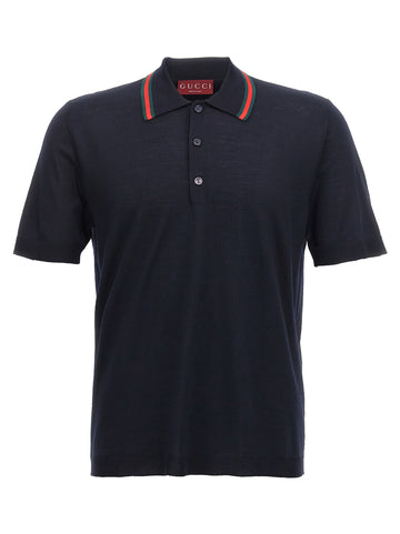 Gucci - Web Ribbon Polo Shirt web-ribbon-polo-shirt