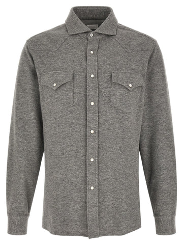 Brunello Cucinelli - Western shirt gray