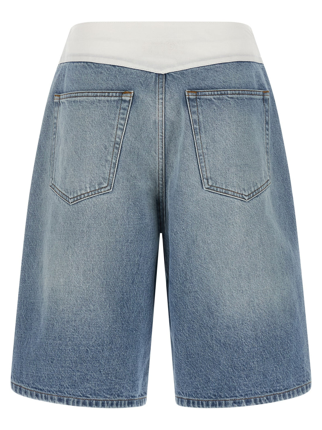 MM6 MAISON MARGIELA - White carré bermuda shorts Light Blue 27
