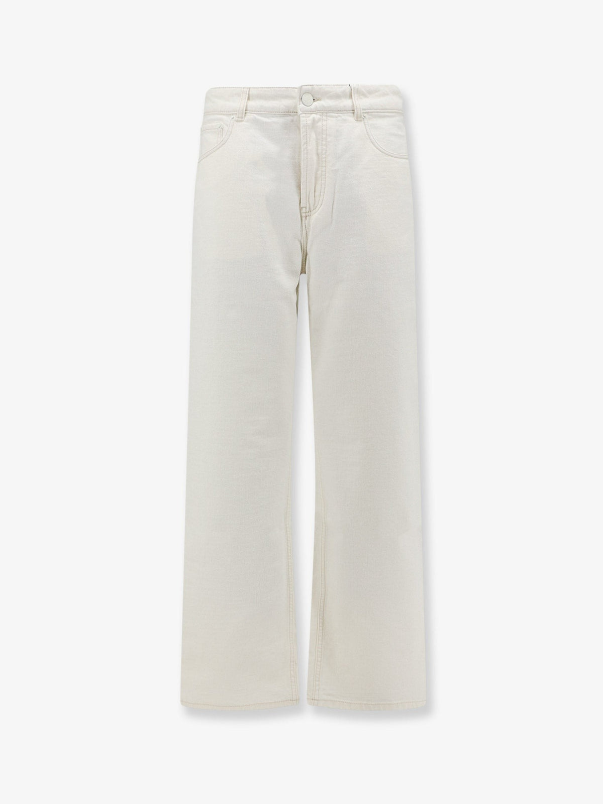 AMI PARIS - White denim trousers BLANCCREME