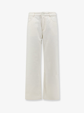 AMI PARIS - White denim trousers BLANCCREME