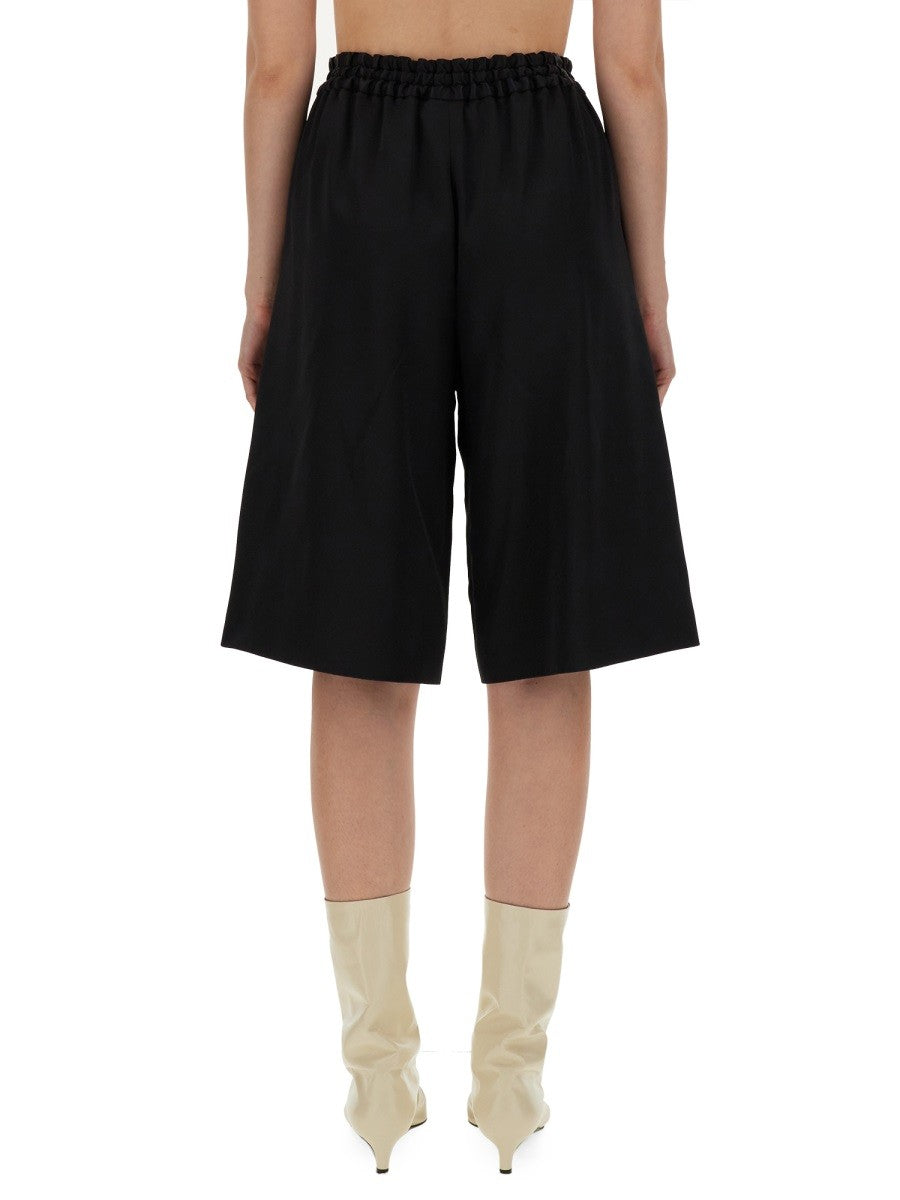 WIDE LEG BERMUDA SHORTS